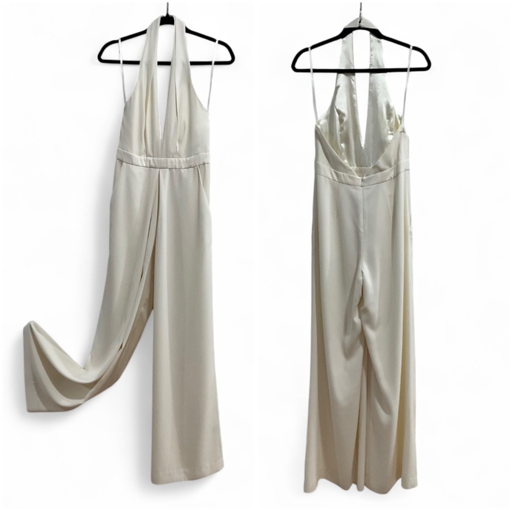 SOLD🎉NWOT BHLDN X JILL STUART | SZ 4 | Mara Wide Leg Cream White Jumpsuit - Picture 3 of 11
